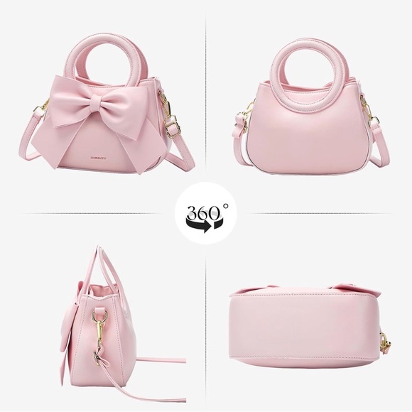 Win Me! New! Chic Pink Bow Handbag Crossbody NWT Buyer Appreciation Giveaway - Picture 7 of 11